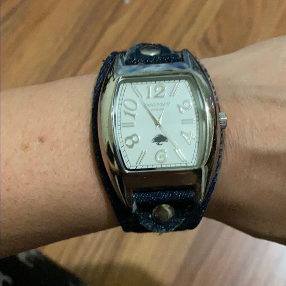 Denim band watch
